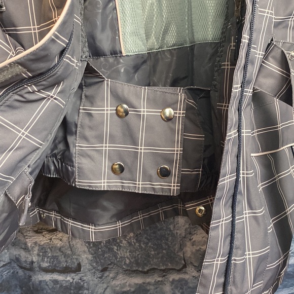 Free Country Winter Full Zip Plaid Checkered Belted Hip Length Jacket/Coat - Picture 13 of 16